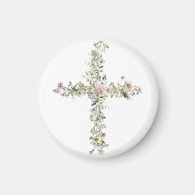 Wiesen-Wildblume durch religiöse Christliche Magnet (Vorne)