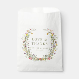 Wiesen Wildblume Hochzeit danke Ihnen für Taschen Geschenktütchen