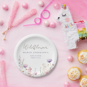 Wiesen-Wildblume-Kinderdusche Pappteller