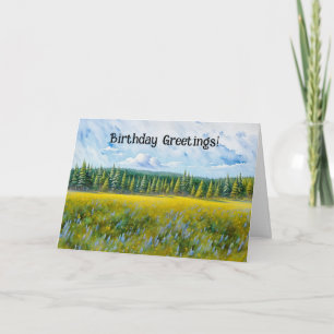 Wiesenblumen Natur Geburtstagskarte Karte