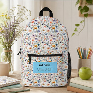Wiesenblumen-Rucksack für Lehrer zum Schulbeginn Bedruckter Rucksack