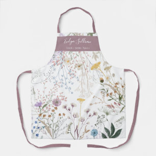 Wiesenblumen Weiß Lila Schürze