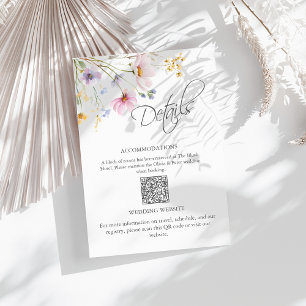Wiesenhochzeit-Daten QR-Code-Karte Begleitkarte