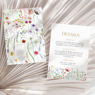 Wiesenhochzeit mit Wildblumen Details Karte