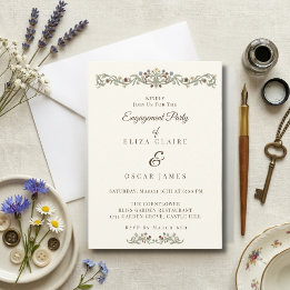 Wiesenhochzeit-Verlobungsfeier Coquette Wildflower Einladung