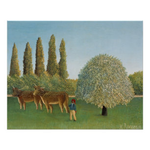 Wiesenland (Die Weide), Henri Rousseau, 1910 Poster