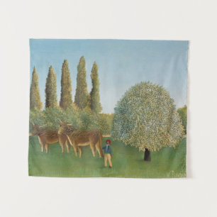 Wiesenland (Die Weide), Henri Rousseau, 1910 Wandteppich