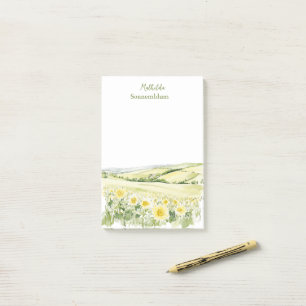 Wiesenlandschaft mit Blumen Post-it Klebezettel