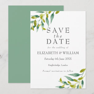 Wiesenpflanzen Verlasse Save the Date Karte
