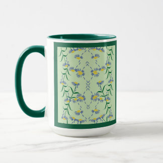 Wiesensoirée-Kollektion Tasse Blau, Gelb, Grün.