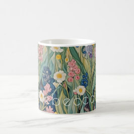 Wiesenweiher: Pastellfarben-Wildblumen Kaffeetasse
