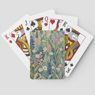 Wiesenweiher: Pastellfarben-Wildblumen Spielkarten
