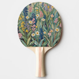 Wiesenweiher: Pastellfarben-Wildblumen Tischtennis Schläger