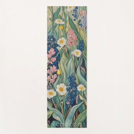 Wiesenweiher: Pastellfarben-Wildblumen Yogamatte
