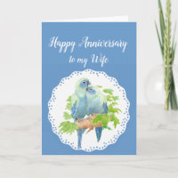 Wife Anniversary, Cute Romantic Parrots, Birds