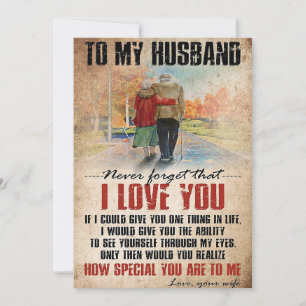 Wife Art To My Husband Never Forget Dankeskarte