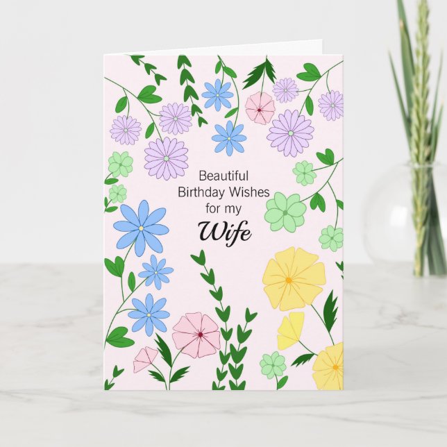 Wife Birthday Card Karte (Vorderseite)