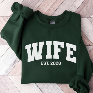 Wife Husband Sweatshirt, Custom Engagement Gift Sweatshirt