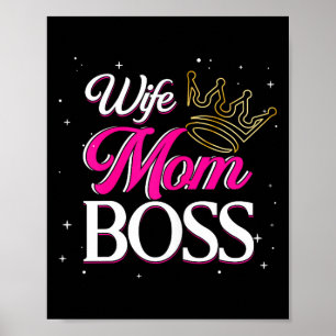 Wife Mama Boss _ Mommy Mama _ Muttertag Poster