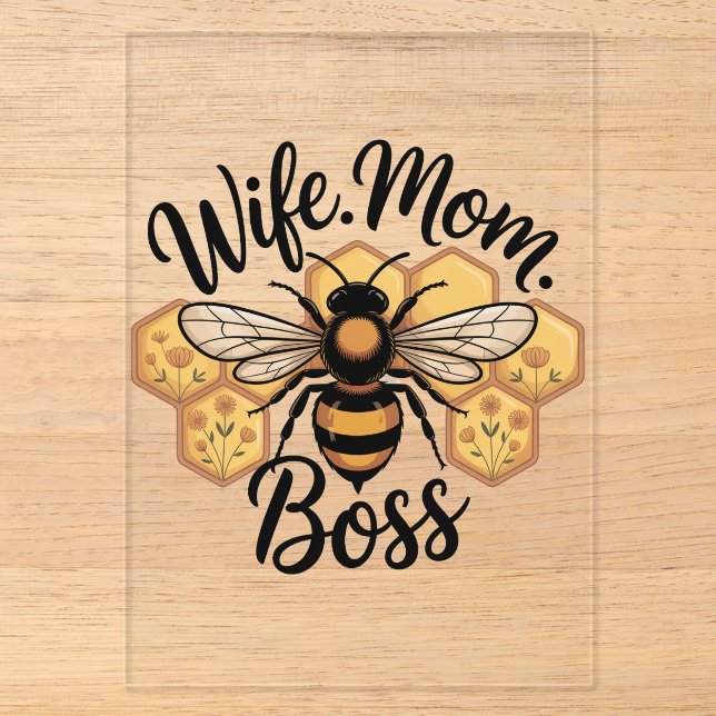 Wife. Mom. Boss Acryleinladungen (Vorderseite)