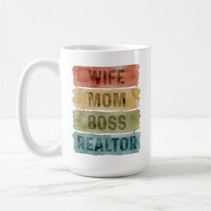 Wife Mom Boss Immobilienmakler Personalisiert Kaffeetasse