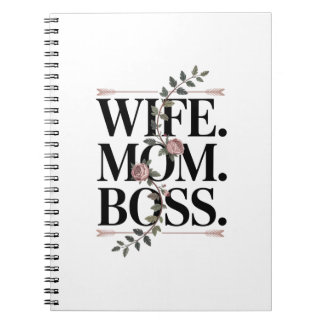 Wife. Mom. Boss. Notizblock