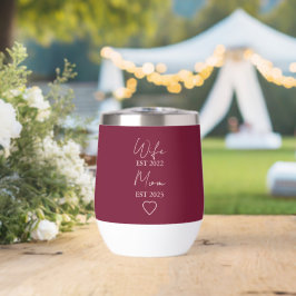 Wife & Mom Est. – Minimalist Valentine Gift
