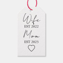 Wife & Mom Est. – Minimalist Valentine Gift Geschenkanhänger