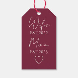 Wife & Mom Est. – Minimalist Valentine Gift Geschenkanhänger
