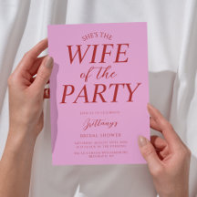 Wife of the Party Pink Bridal Shower 