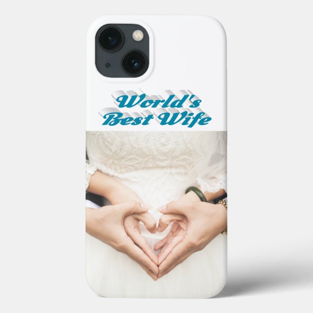 Wife Photo sky blue iPhone Case (Rückseite)