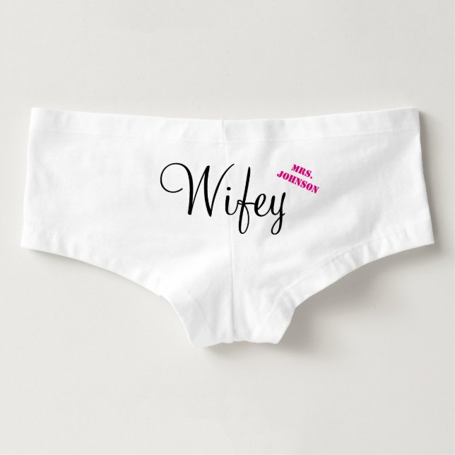 WIFEY Boyshort Unterwäsche für Hochzeitsbride (Rückseite)