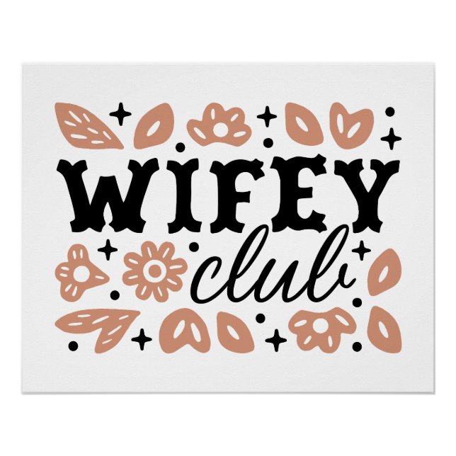 Wifey Club Cowboy Ehefrau Country Cowgirl Ästhetik Poster (Vorderseite)