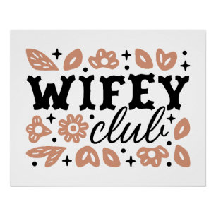 Wifey Club Cowboy Ehefrau Land Cowgirl Ästhetik Poster