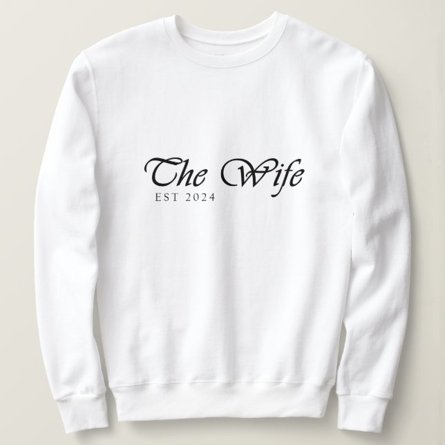 Wifey crewneck Sweatshirt for newly married couple (Design devant)