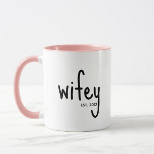 Wifey Custom Couple Tasse Wedding Tasse Jubiläum