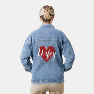 Wifey dans le Red Heart Denim Jacket
