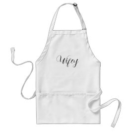 Wifey Elegant Black Script White Women Schürze