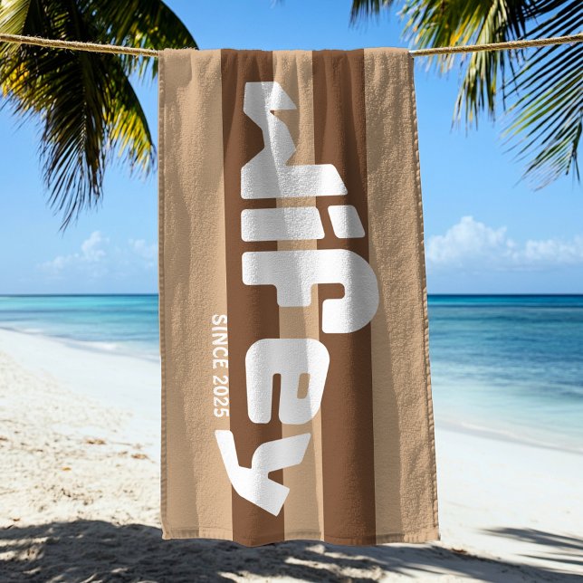 Wifey frisch verheiratete Bridge Coffee Striped Be Strandtuch (Von Creator hochgeladen)