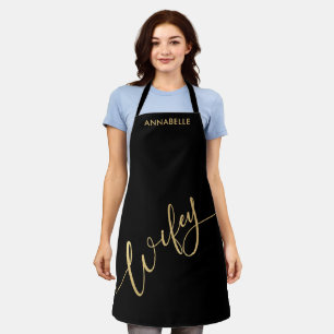 Wifey Gold Script Newlyweds Schürze