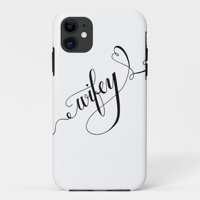 Wifey Hand Writing Lettering Calligraphy Heart Case-Mate iPhone Hülle (Rückseite)