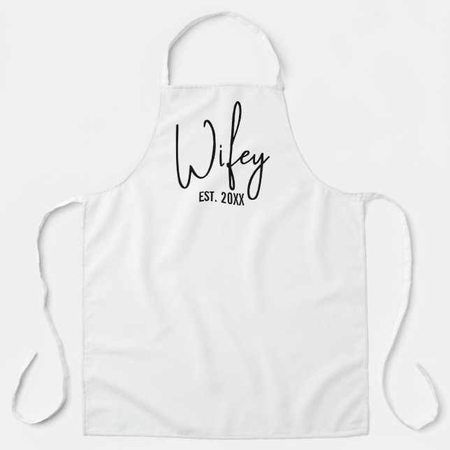 Wifey & Hubby kochen Schürze für Paare (Vorderseite)