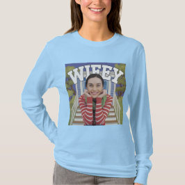 Wifey Light Blue Long Sleeve T - Shirt