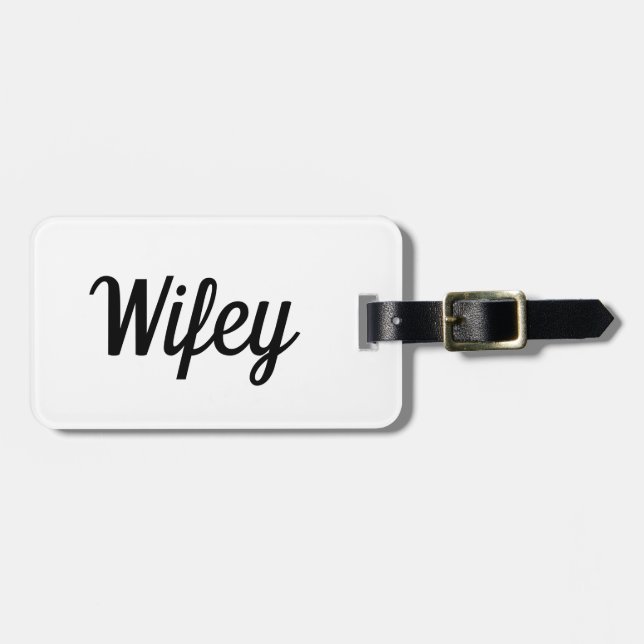Wifey Luggage Tag Gepäckanhänger (Vorderseite horizontal)