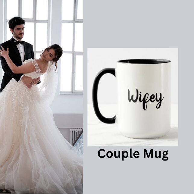 Wifey Mariage Lune de miel Couple Mug (Créateur téléchargé)