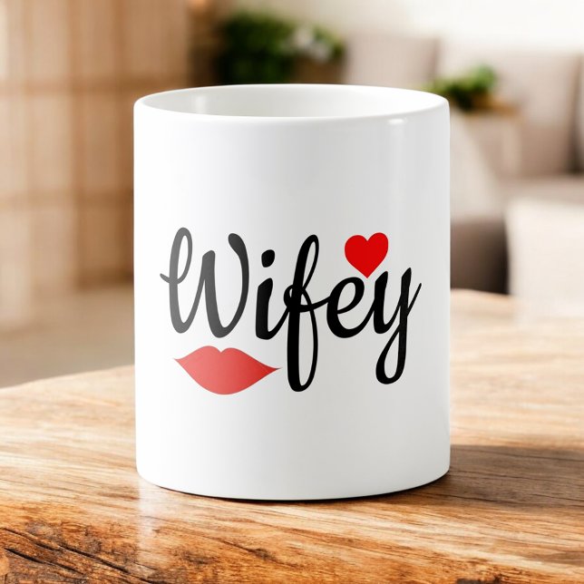 Wifey Matching Couple Kaffeetasse (Von Creator hochgeladen)