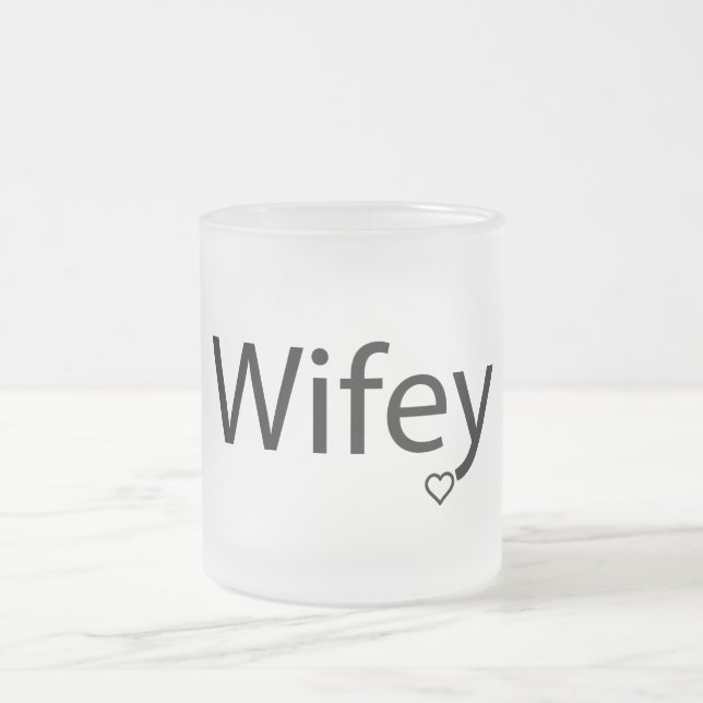 Wifey - Mattierte 10 oz Mattierte Glass-Tasse Mattglastasse (Mittel)