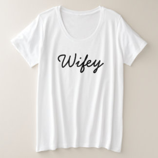 Wifey Modern Black Script Blanc, Cadeau pour femme