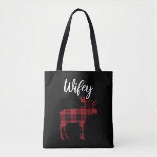 Wifey Moose Matching Familie Weihnachten Pajamas Tasche