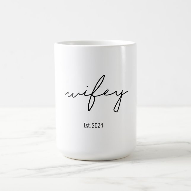 Wifey Niedlich Script Newlywed Kaffeetasse (Mittel)